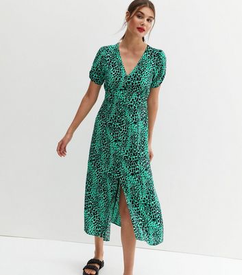 New look hot sale leopard tea dress