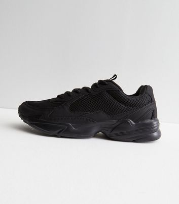 Bershka chunky trainer in hot sale black