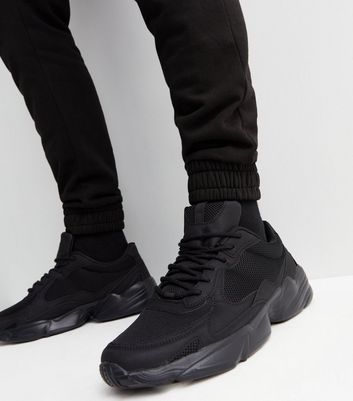Black chunky sole trainers shop