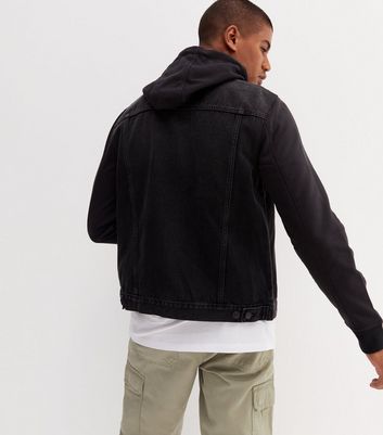 Buy Online Bold Denim Wash Hooded Sleeveless Denim Jacket for Men – Zobello