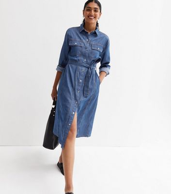 New look denim hot sale midi dress