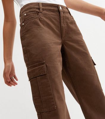 Womens Brown Flared Trousers | NA-KD