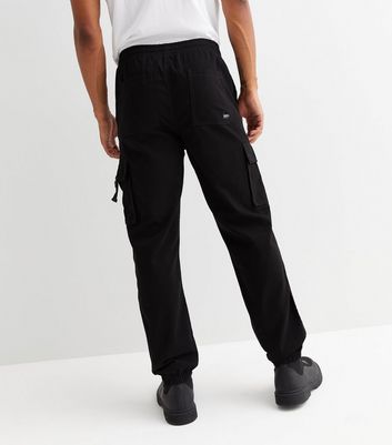 Men Plain Black cargo pant