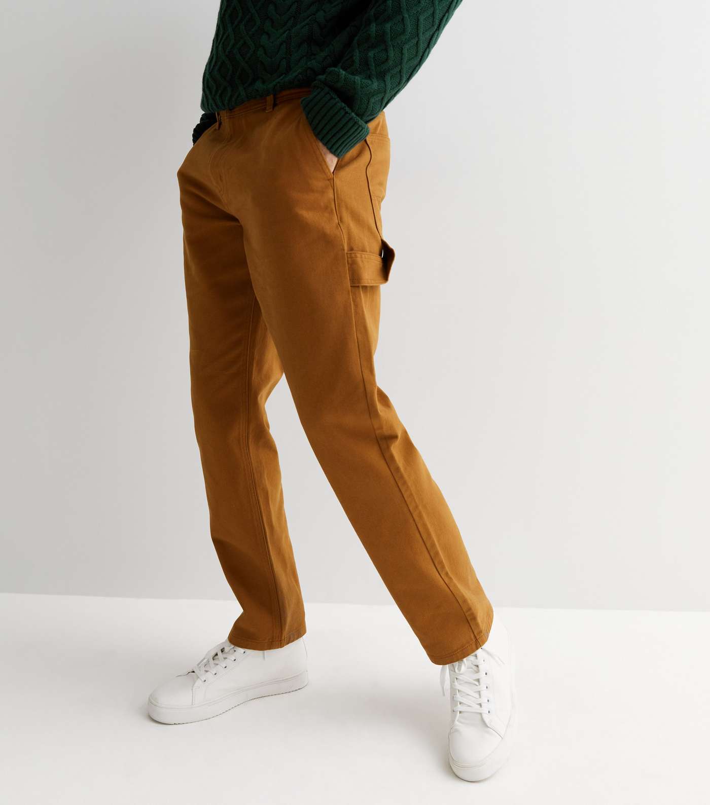 Rust Straight Fit Trousers Image 2