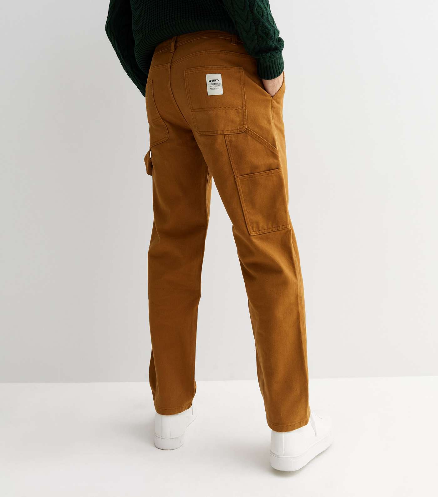 Rust Straight Fit Trousers Image 4