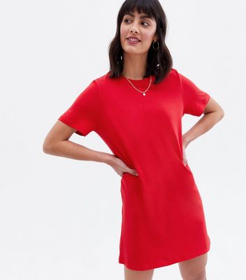 Oversized t shirt dress hot sale red