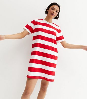 Click to view product details and reviews for Only Red Stripe Mini T Shirt Dress New Look.