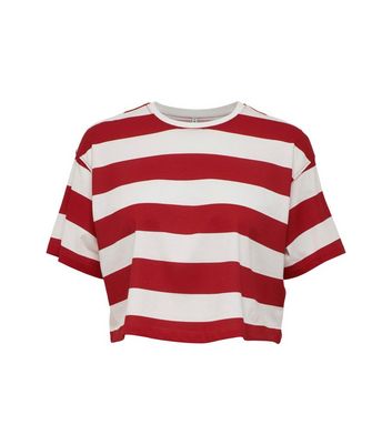 Click to view product details and reviews for Only Red Stripe Crop Boxy T Shirt New Look.