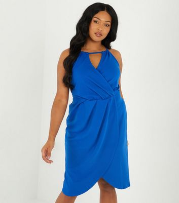 blue keyhole dress