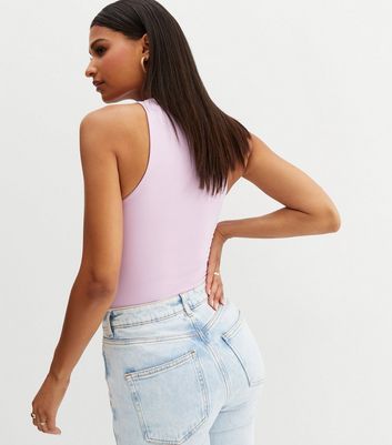 lilac racer bodysuit