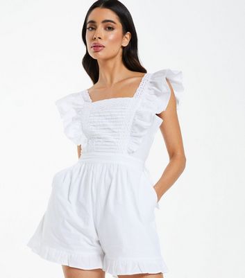 white linen rompers