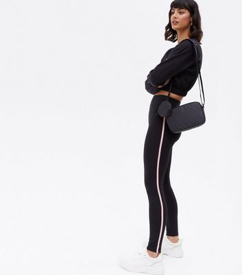 Pink Side Stripe Leggings | New Look