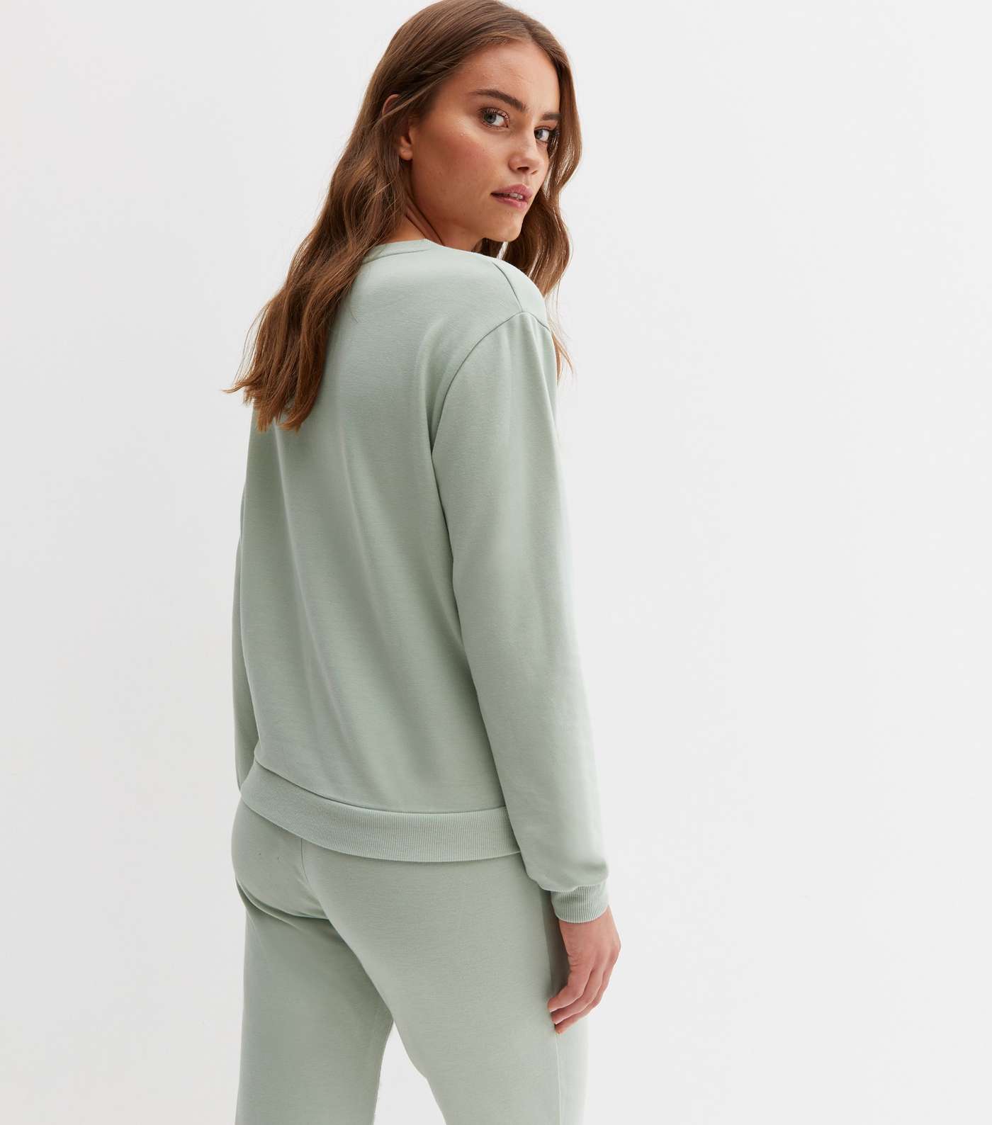 Light Green Chill Out Embroidered Lounge Sweatshirt Image 4