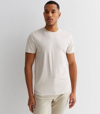 Cream Short Sleeve Crew Neck T-Shirt | New Look