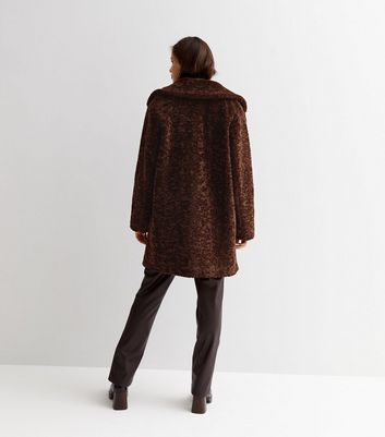 New look rust teddy coat hotsell