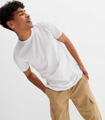 White Crew Neck Long T-Shirt