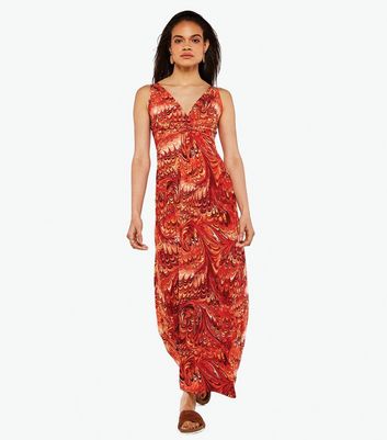 new look orange maxi dress