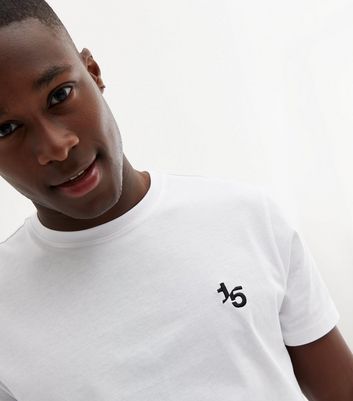 White One Fifth Embroidered Logo T-Shirt