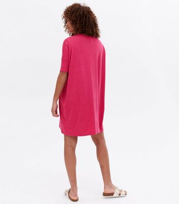 Pink Stripe Jersey Oversized T-Shirt 