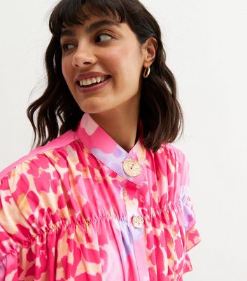 Cameo Rose Pink Animal Print Frill Mini 