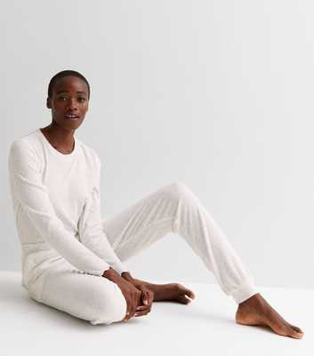 Tall Cream Ribbed Crew Neck Lounge Sweatshirt