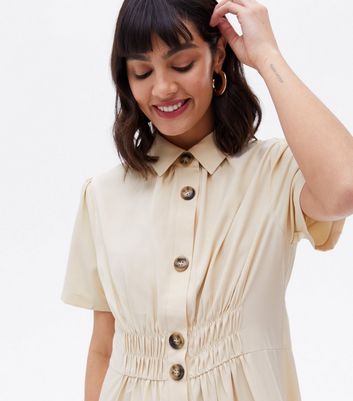 Cameo Rose Stone Shirred Waist Midi 