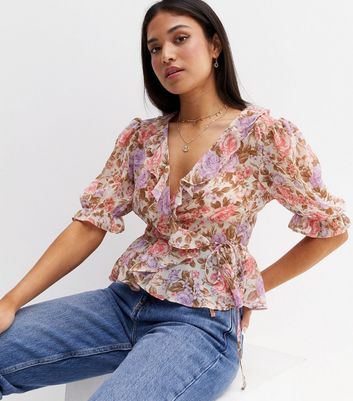 Frill hotsell wrap blouse