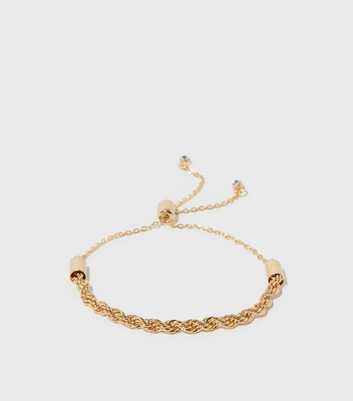 Gold Twist Toggle Bracelet