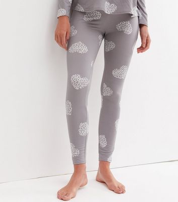 Pyjama top and leggings - Grey marl/Stars - Ladies | H&M