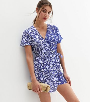 blue wrap playsuit