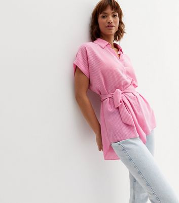 Tie Front Short Sleeve Shirt 