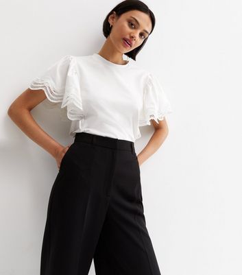 Click to view product details and reviews for Cameo Rose White Lace Trim T Shirt New Look.