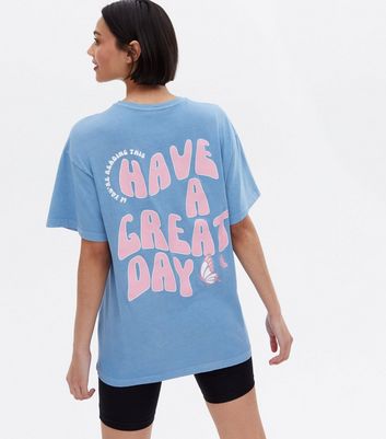 Click to view product details and reviews for Blue Butterfly Great Day Oversized Logo T Shirt New Look. Click to view product details and reviews for Blue Butterfly Great Day Oversized Logo T Shirt New Look.