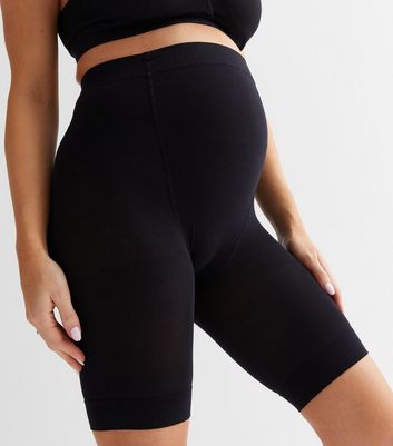 Maternity Black 80 Denier Thigh Length Anti Chafing Shorts New Look