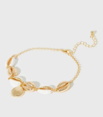 gold shell anklet