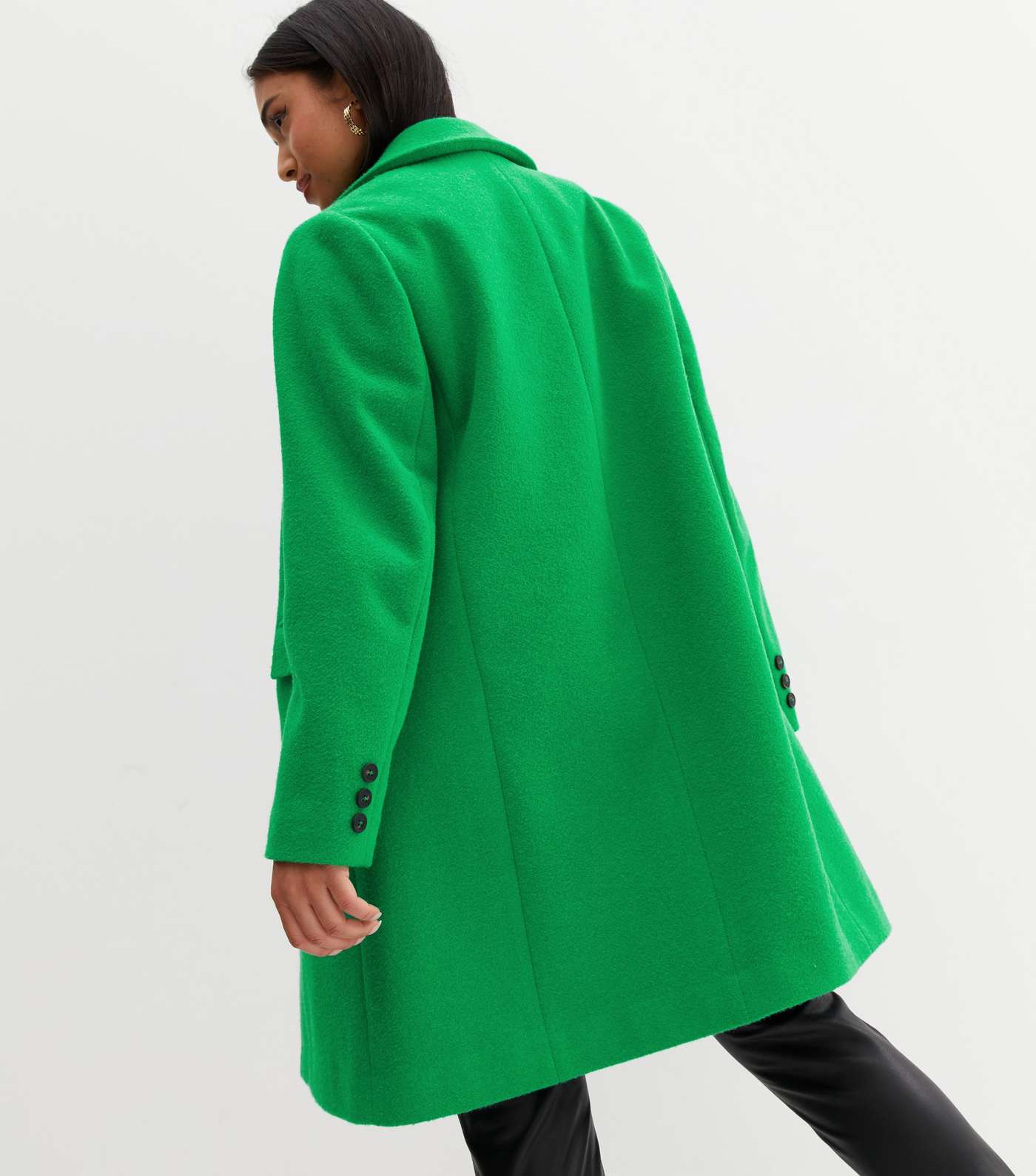 Petite Green Lined Formal Coat Image 4