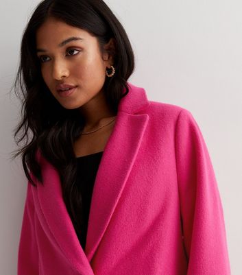 New look coats on sale pink