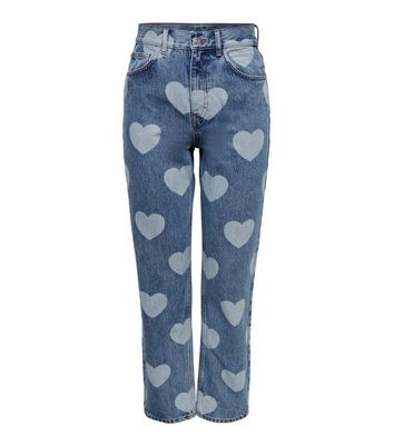 NYLON Blue Heart Straight Leg Jeans 