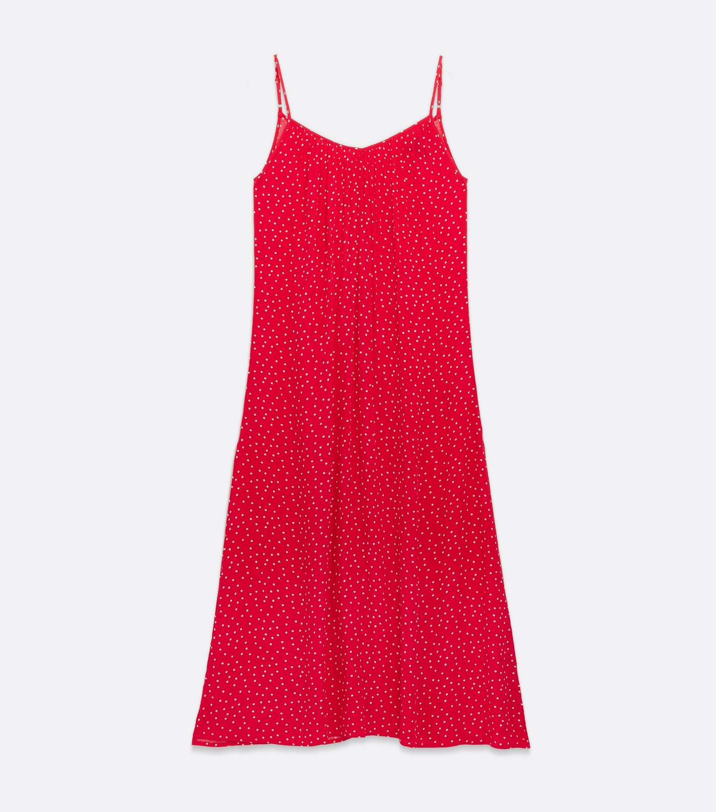 Red Spot Strappy Maxi Beach Dress Image 5
