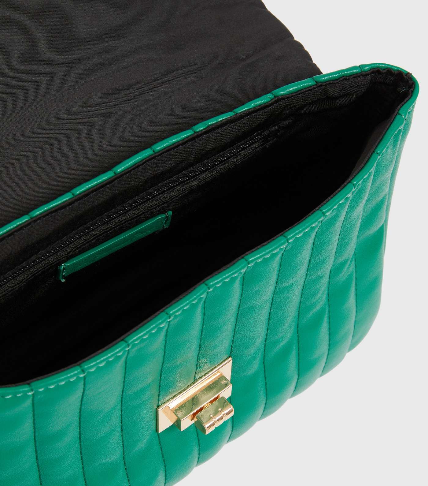 Green Quilted Cross Body Bag Image 4