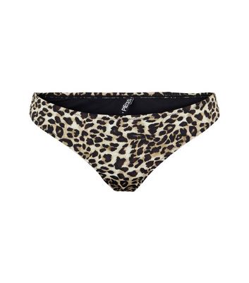 Click to view product details and reviews for Pieces Black Leopard Print Bikini Bottoms New Look.