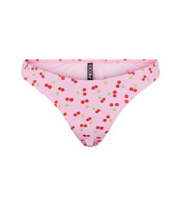 Click to view product details and reviews for Pieces Pink Cherry Brazilian Bikini Bottoms New Look.