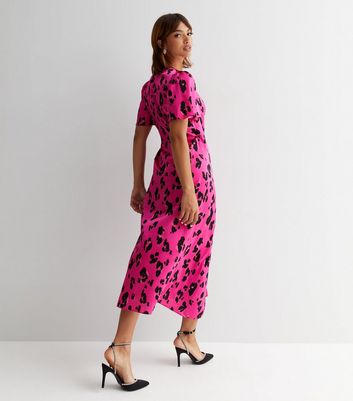 Pink hot sale leopard dress