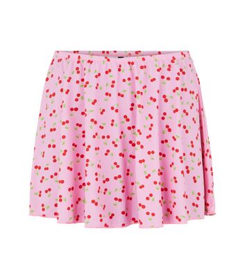 PIECES Pink Cherry High Waist Mini Skirt New Look