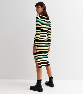Sunshine Soul Black Stripe Ribbed Knit 