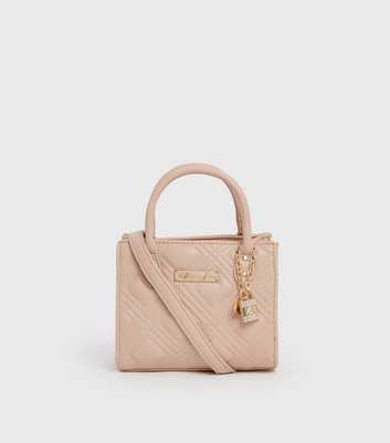 Little Mistress Pale Pink Quilted Mini Tote Bag