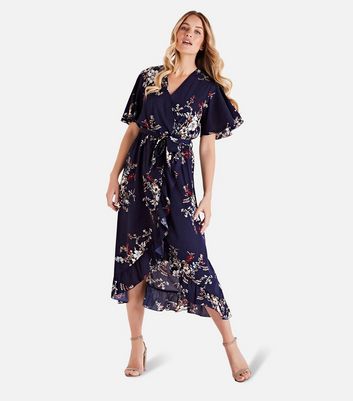 Mela london floral wrap hot sale dress