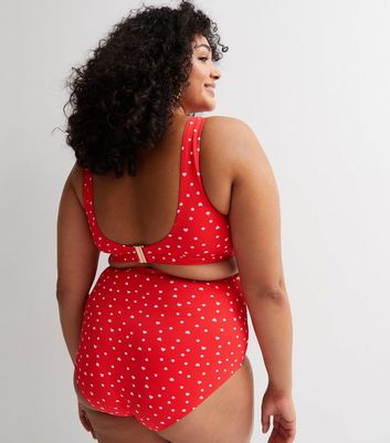 Red bathing shop suit top