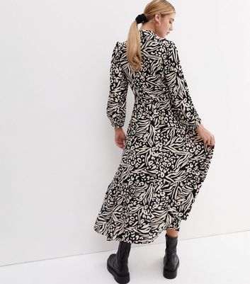 Animal print shirt midi dress Clearance