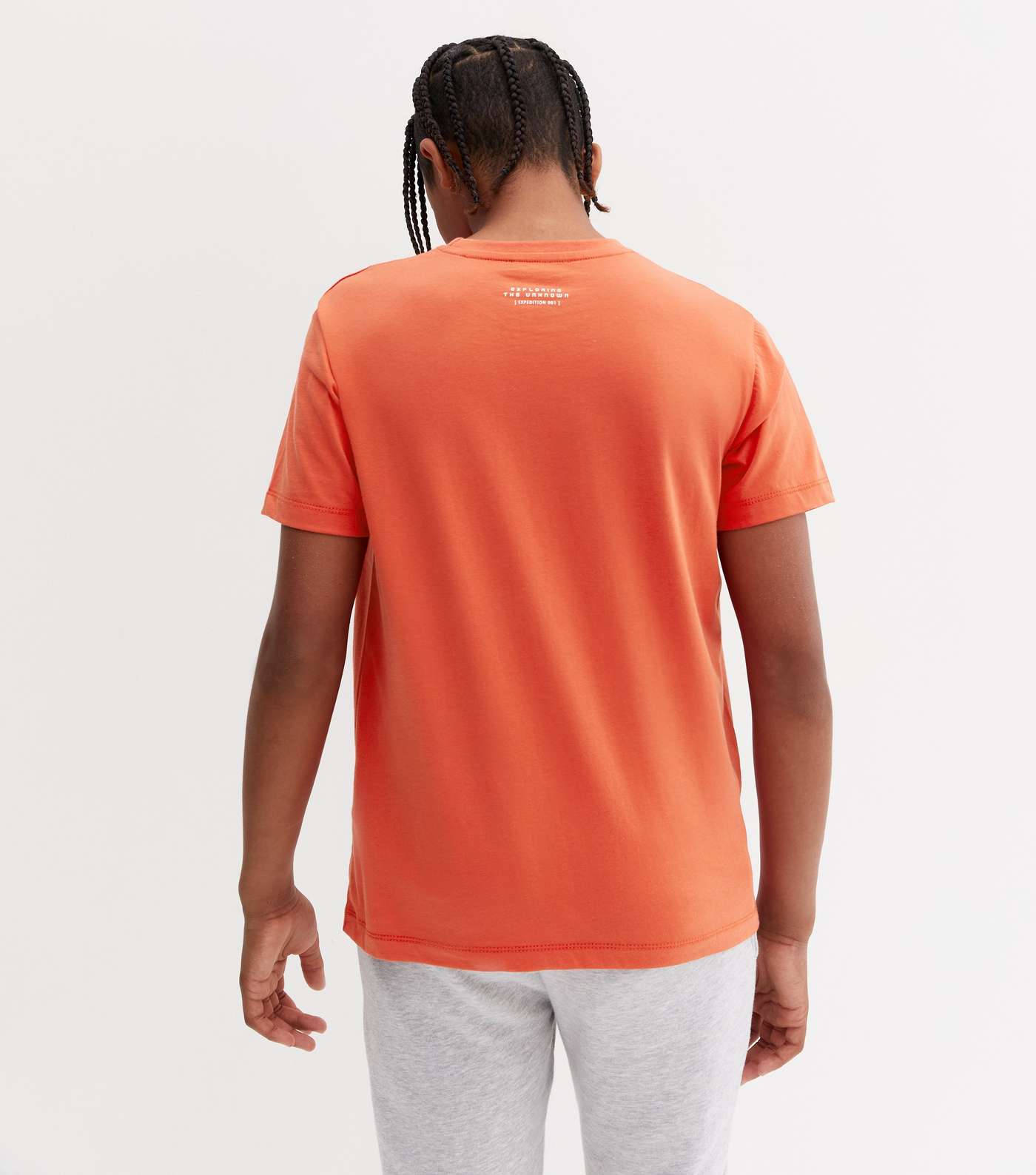 Boys Orange New Horizons Logo T-Shirt Image 4